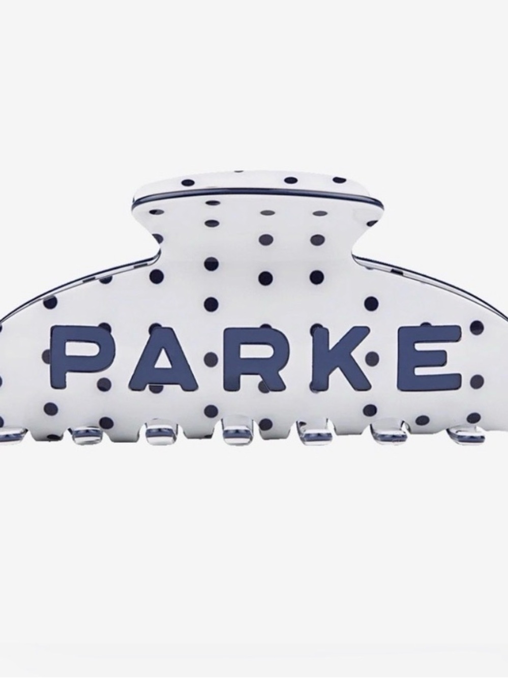 Parker White & Black Polka Dot Hair Claw